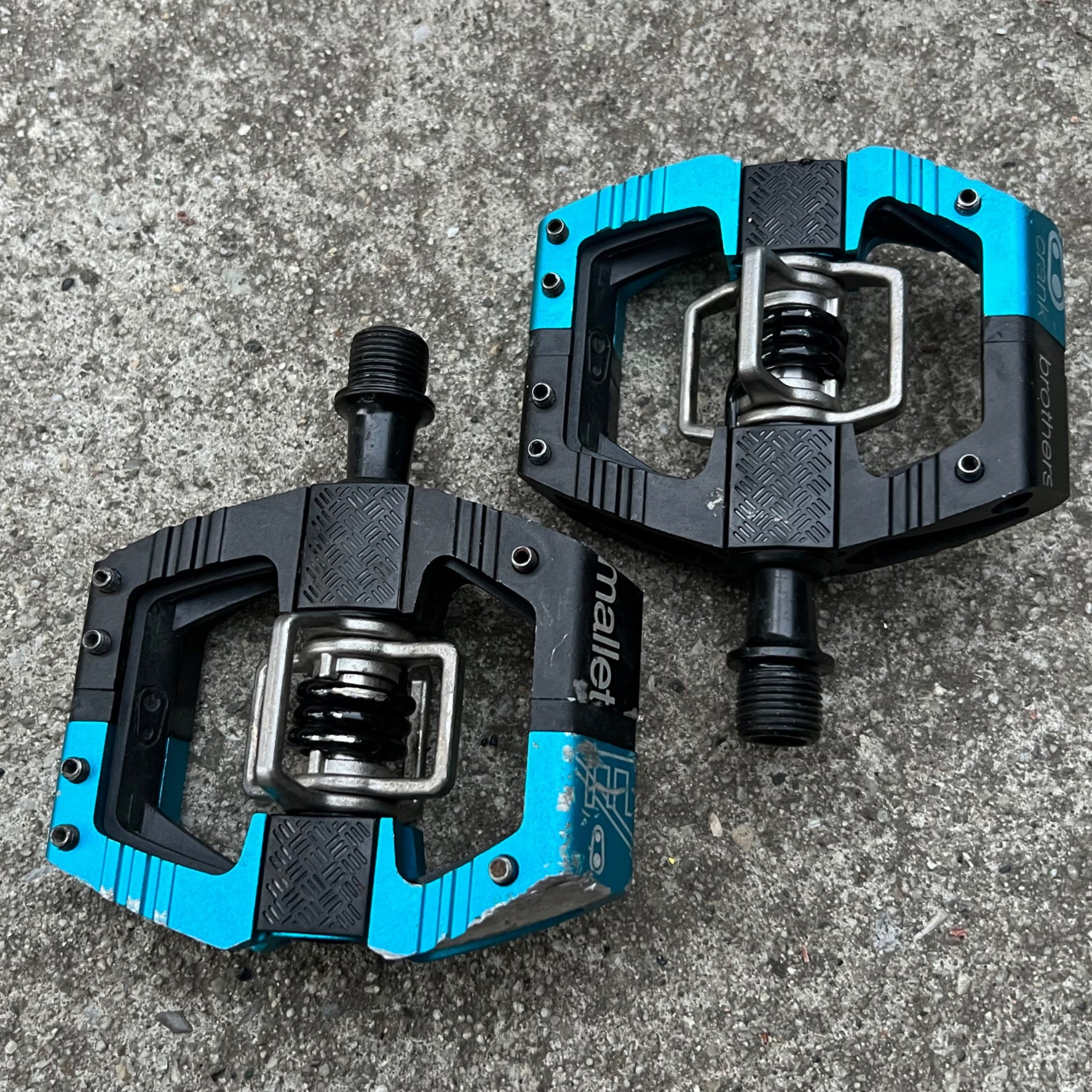 Crankbros Mallet E Pedals Mountain Enduro Gravel MTB Blue Black Crankbrothers