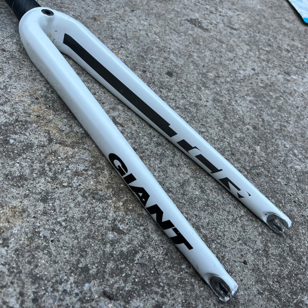 Giant TCR Carbon Fork 700c 1 1/4” Threadless White 7.5in Steerer