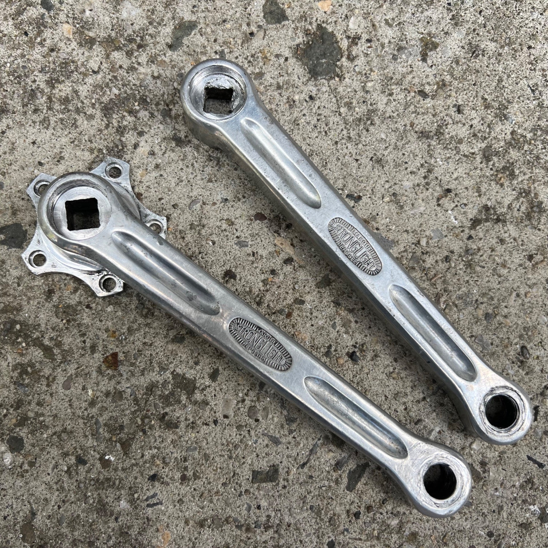 Stronglight 49D 170mm Cranks 50.4 BCD 5 Bolt Vintage Touring Road Bike Retro 