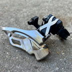 Used Shimano XTR FD-M971 34.9mm Dual Pull Front Derailleur High Clamp MTB 3x9-Bicycle Bin