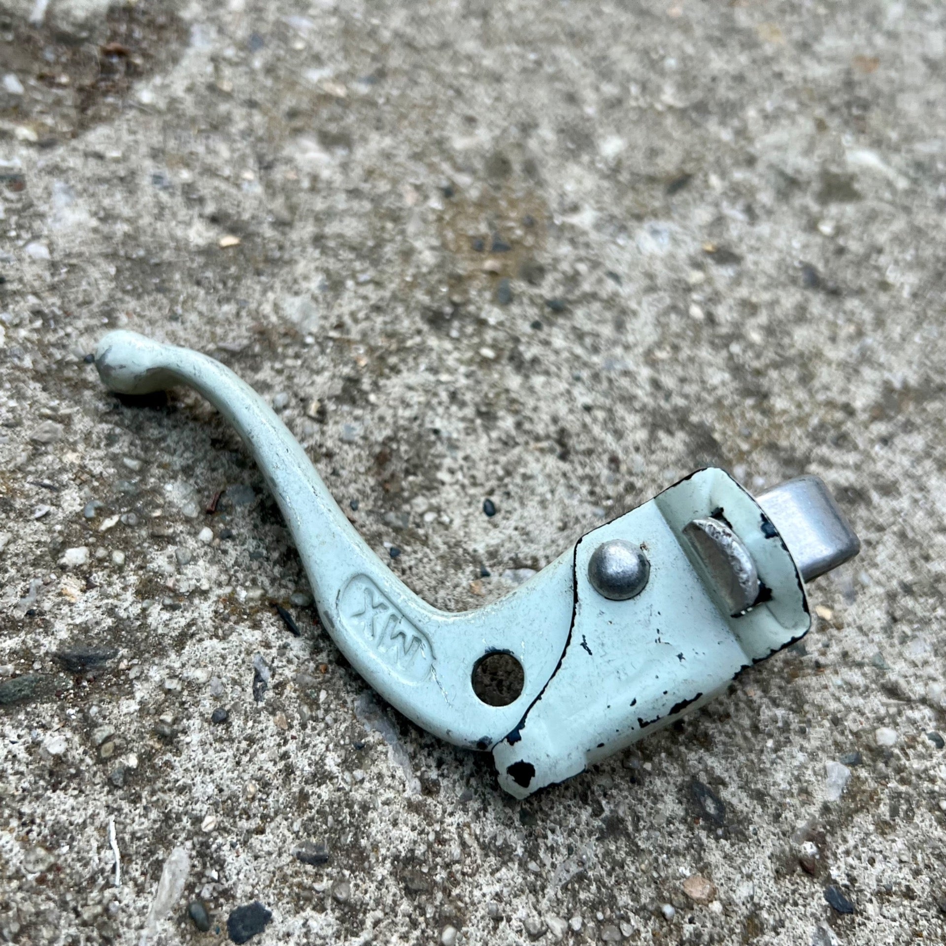 MX White Right Rear Brake Lever Vintage BMX Bike Retro Freestyle OG 