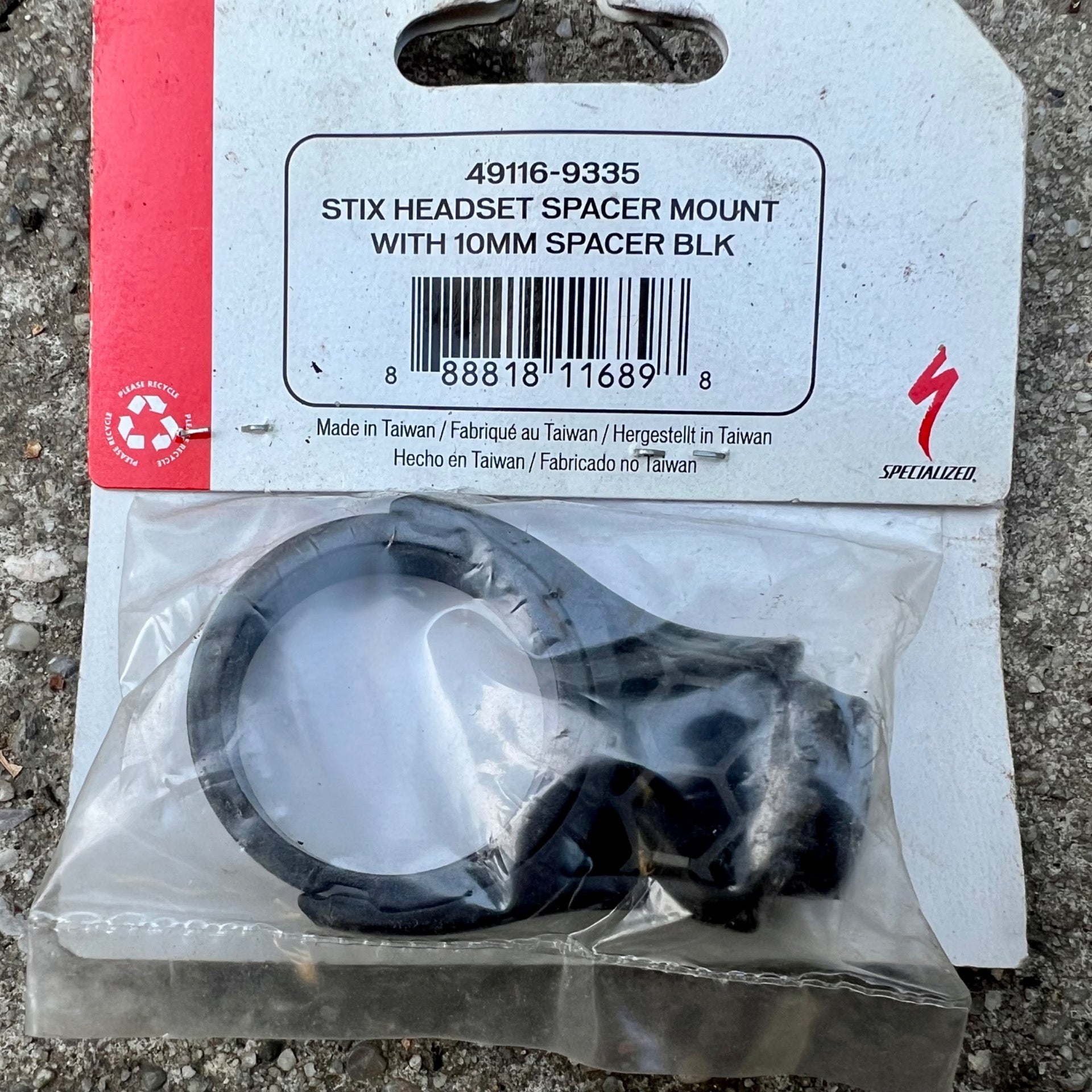 NEW Specialized STIX Light Mount 1 1/8 Threadless 10mm Headset Spacer Bike Black