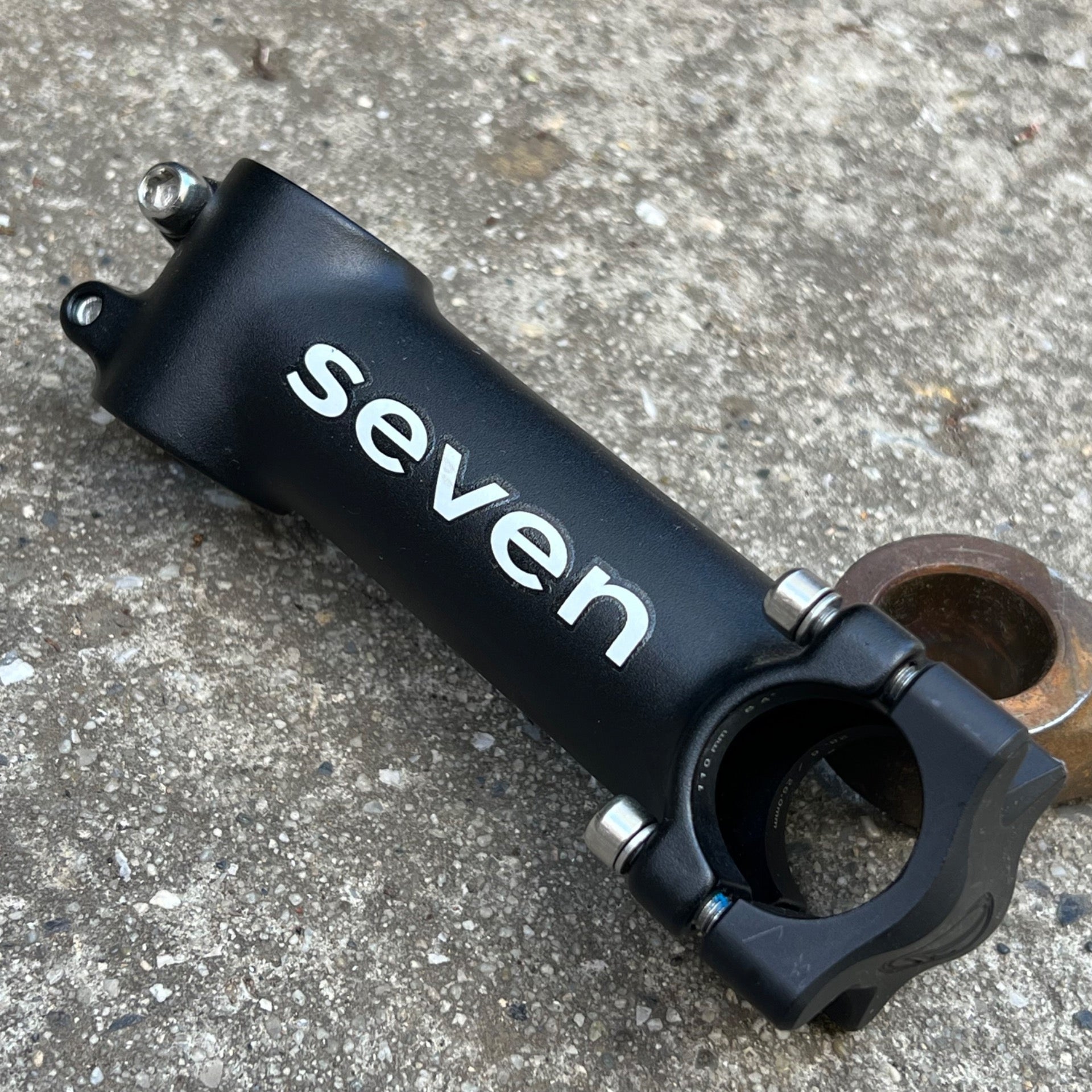 MINT Seven Cycles 110x26.0mm Stem -6 Deg Rise 1 1/8” Black Road Bike Aluminum 