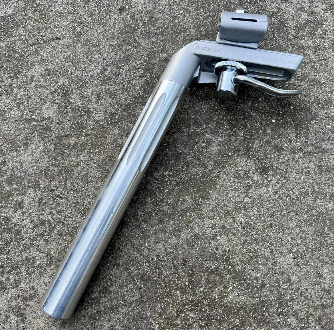 NOS SR MTE-100 Seatpost 26.4x260mm Vintage Adjustable QR MTB ATB Silver Alloy