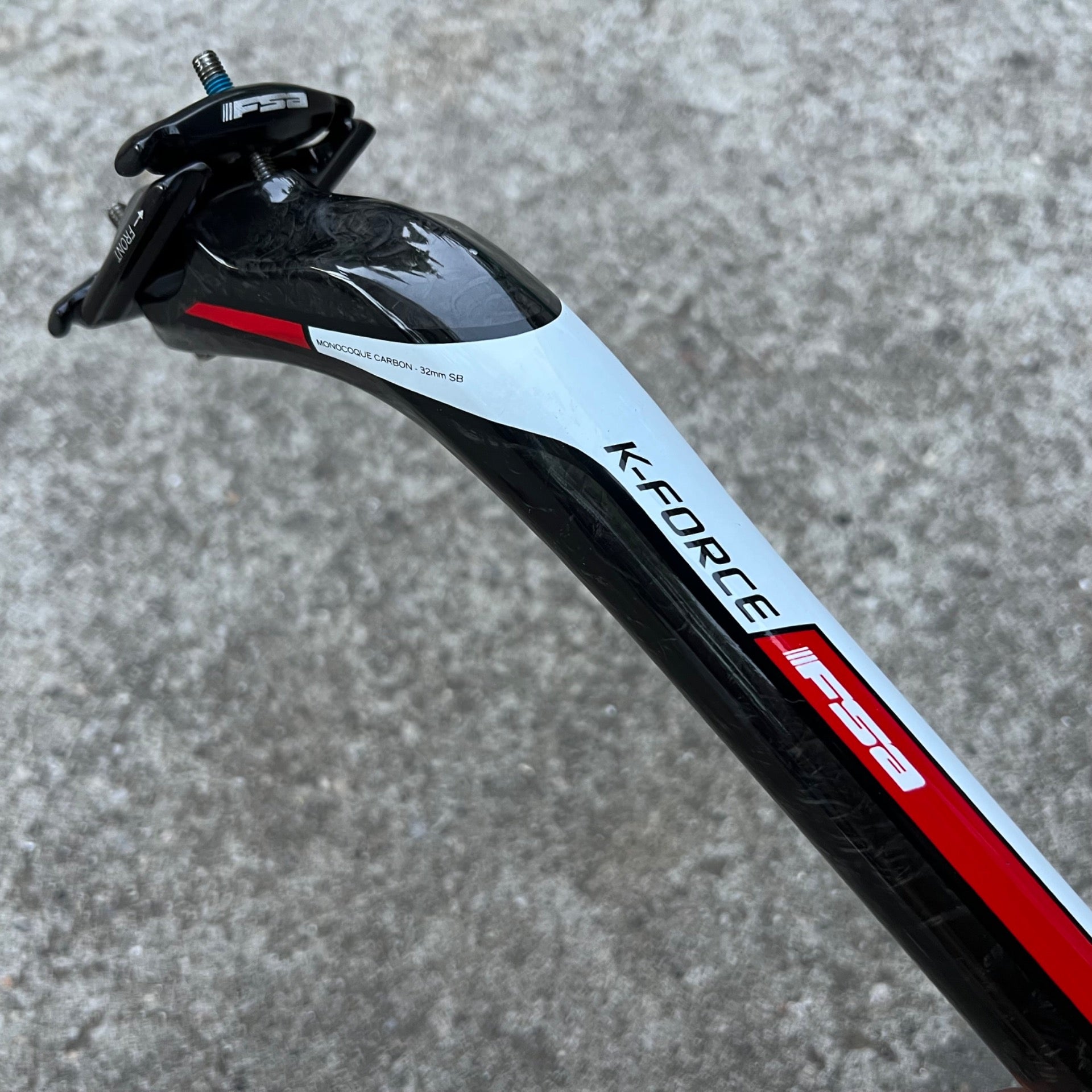 NEW FSA K-Force 27.2x350 Carbon Seatpost Road Bike Gravel CX Black Red Setback