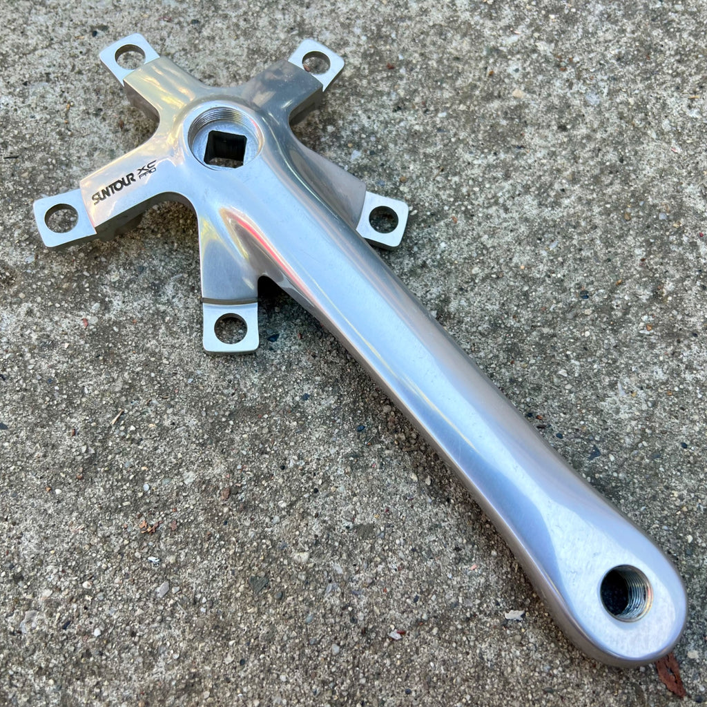 NOS Suntour XC PRO Drive Side Right Crankarm 110/74 BCD 175mm Silver Vintage