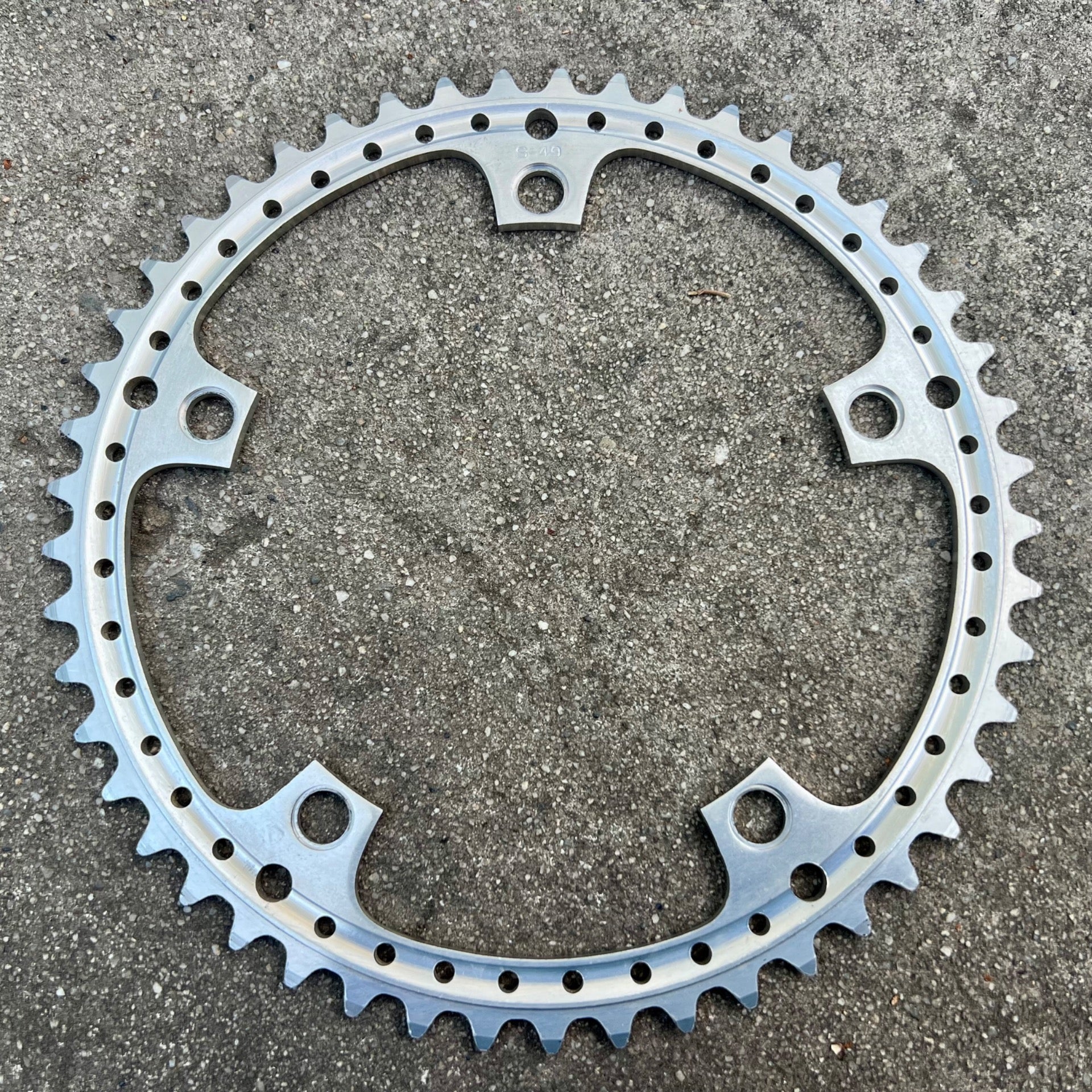 MINT Sugino 144BCD 49T Drillium Chainring Big Ring Vintage Retro Silver Road 