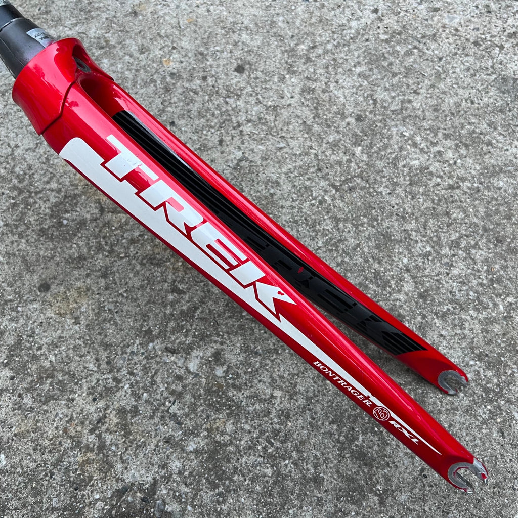 Trek RXL Bontrager 1 1/8” Tapered Carbon Fork Red White Aluminum Road Bike Race