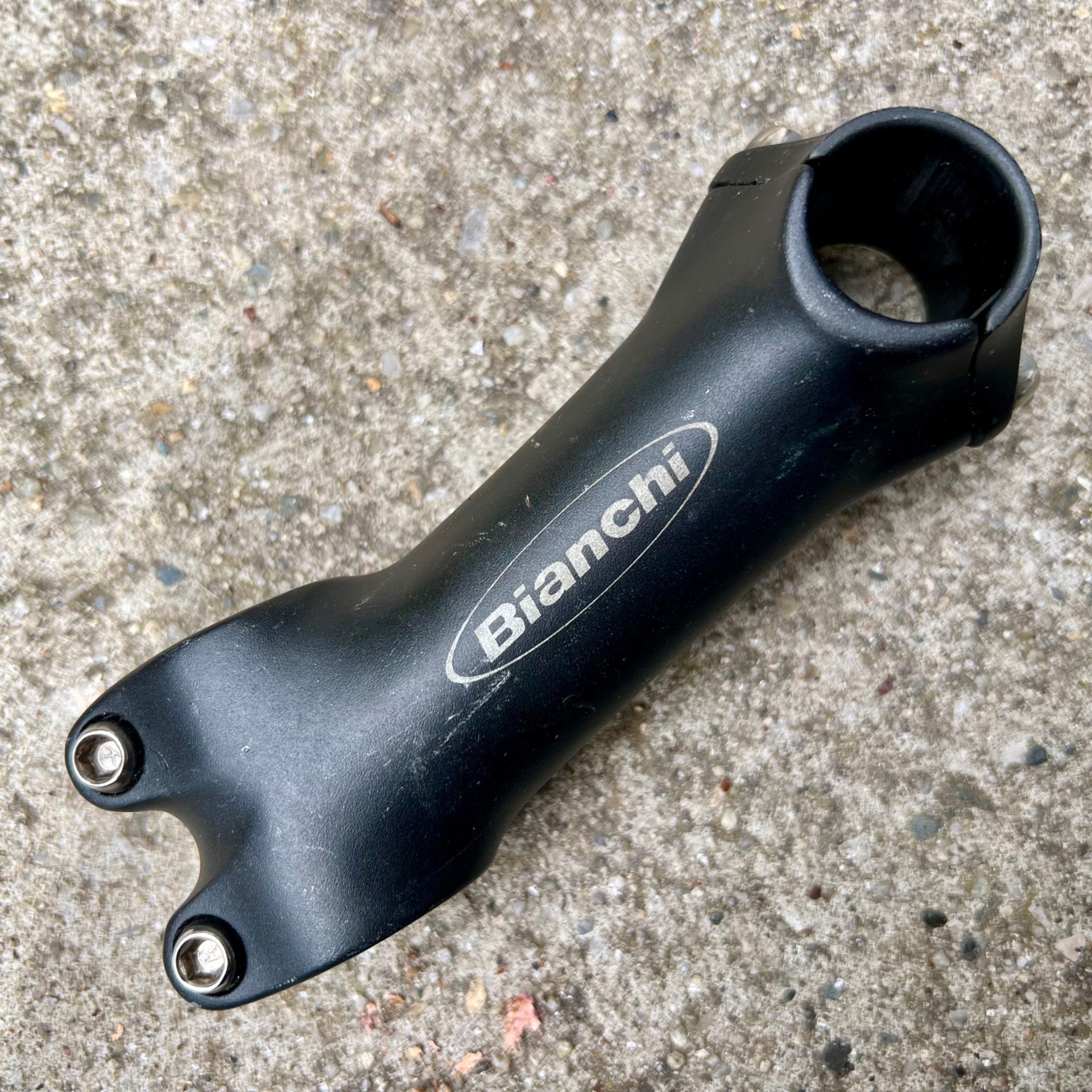 Bianchi 25.4x110mm 1 1/8” Threadless Stem Vintage Retro Road CX XC Gravel Black