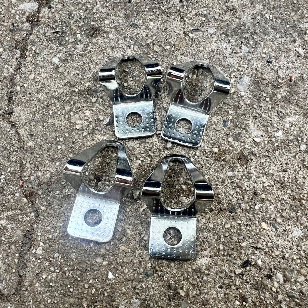 Vintage Universal Caliper Brake Pad Holders Guides Steel Chrome Rim Brake Eroica