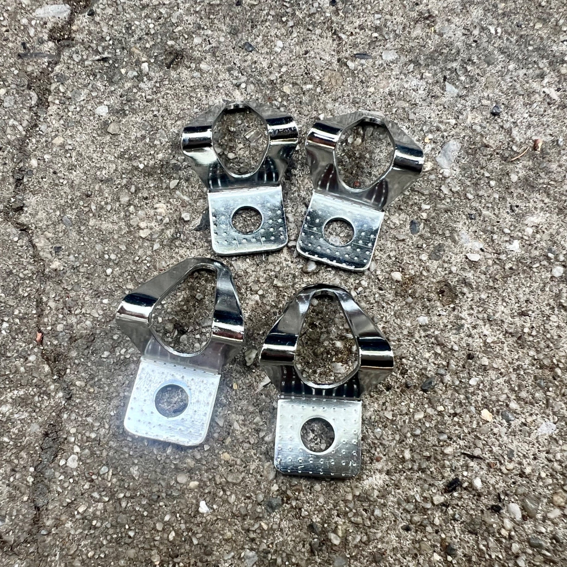 Vintage Universal Caliper Brake Pad Holders Guides Steel Chrome Rim Brake Eroica
