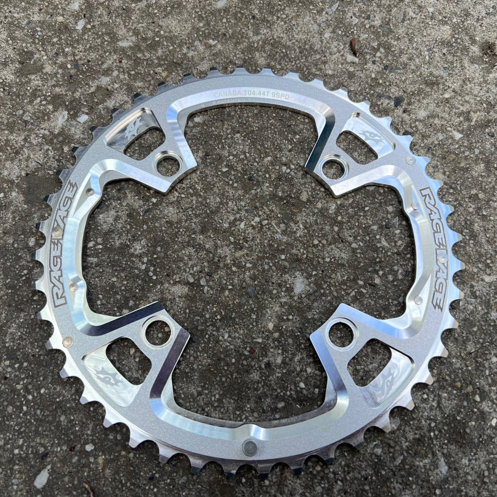 NOS NEW Raceface 104BCD 44T Chainring 9 Speed Vintage MTB Silver Mountain Bike