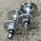 Used Suzue Pro Max Track Hubset Silver 100/120mm 32H Hole Flip Flop High Flange Road-Bicycle Bin