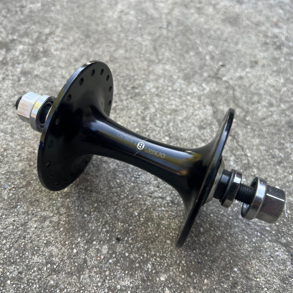 Origin 8 36H Hole Track Hub Front Black Bolt On Road BMX Bike High Flange
