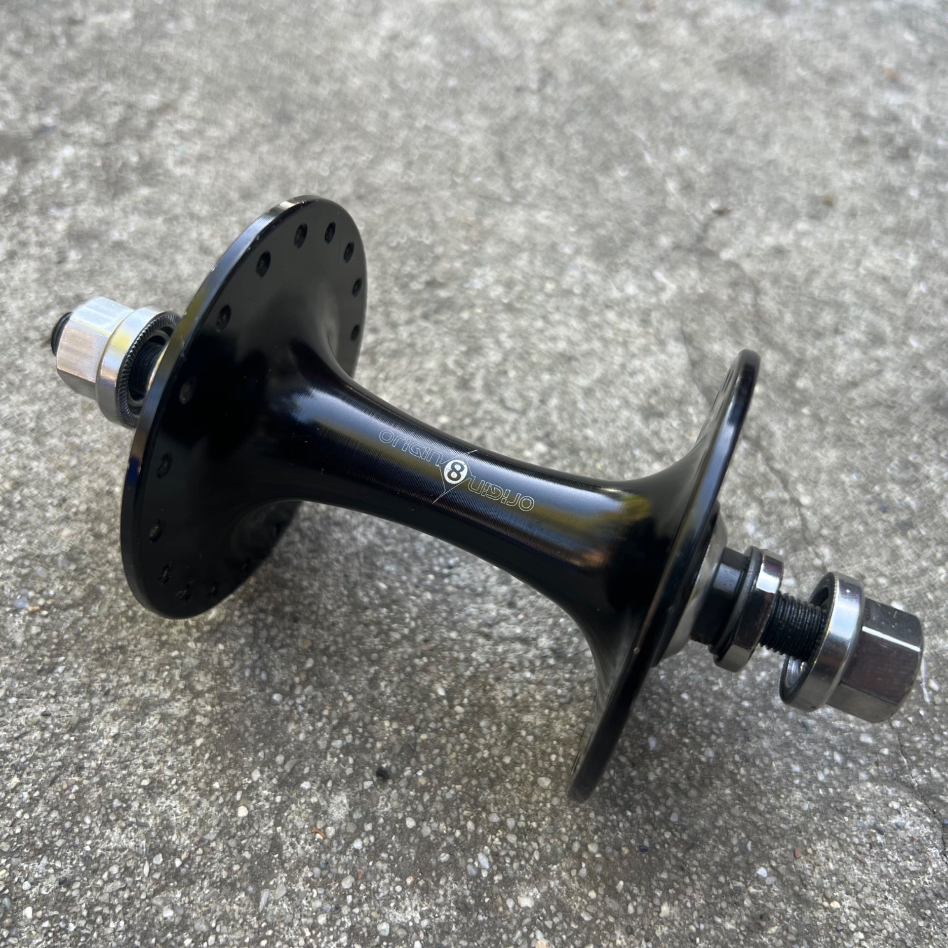 Origin 8 36H Hole Track Hub Front Black Bolt On Road BMX Bike High Flange