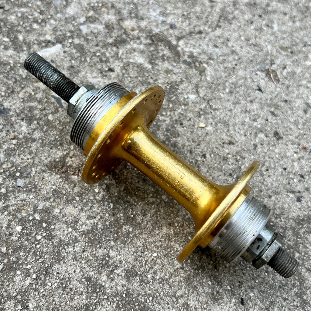 Sunshine Gold BMX Hub 110mm 36H Bolt On Flip Flop English Anodized OG Vintage