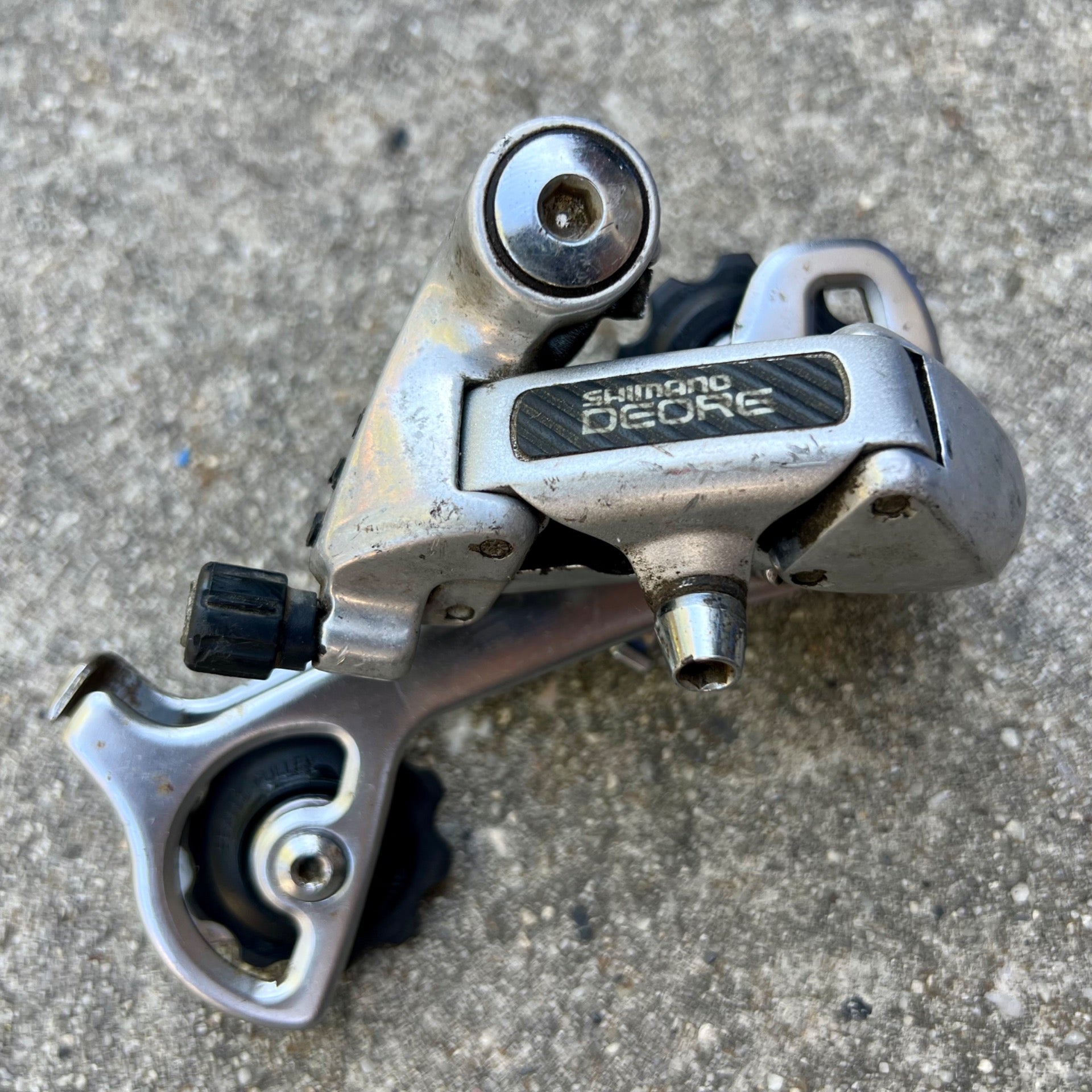 Shimano Deore RD-MT62 7 Speed Rear Derailleur Vintage MTB Touring Gray Silver 