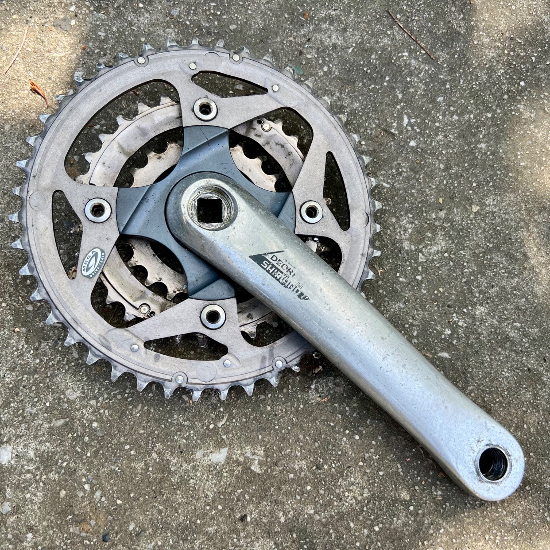 Shimano Deore LX 175mm FC-M570 Drive Side Crank Arm Right 22-32-44 Vintage MTB 