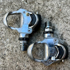 Used Campagnolo Chorus Clipless Pedals Pro Fit Vintage Road Gravel Gray Campy-Bicycle Bin