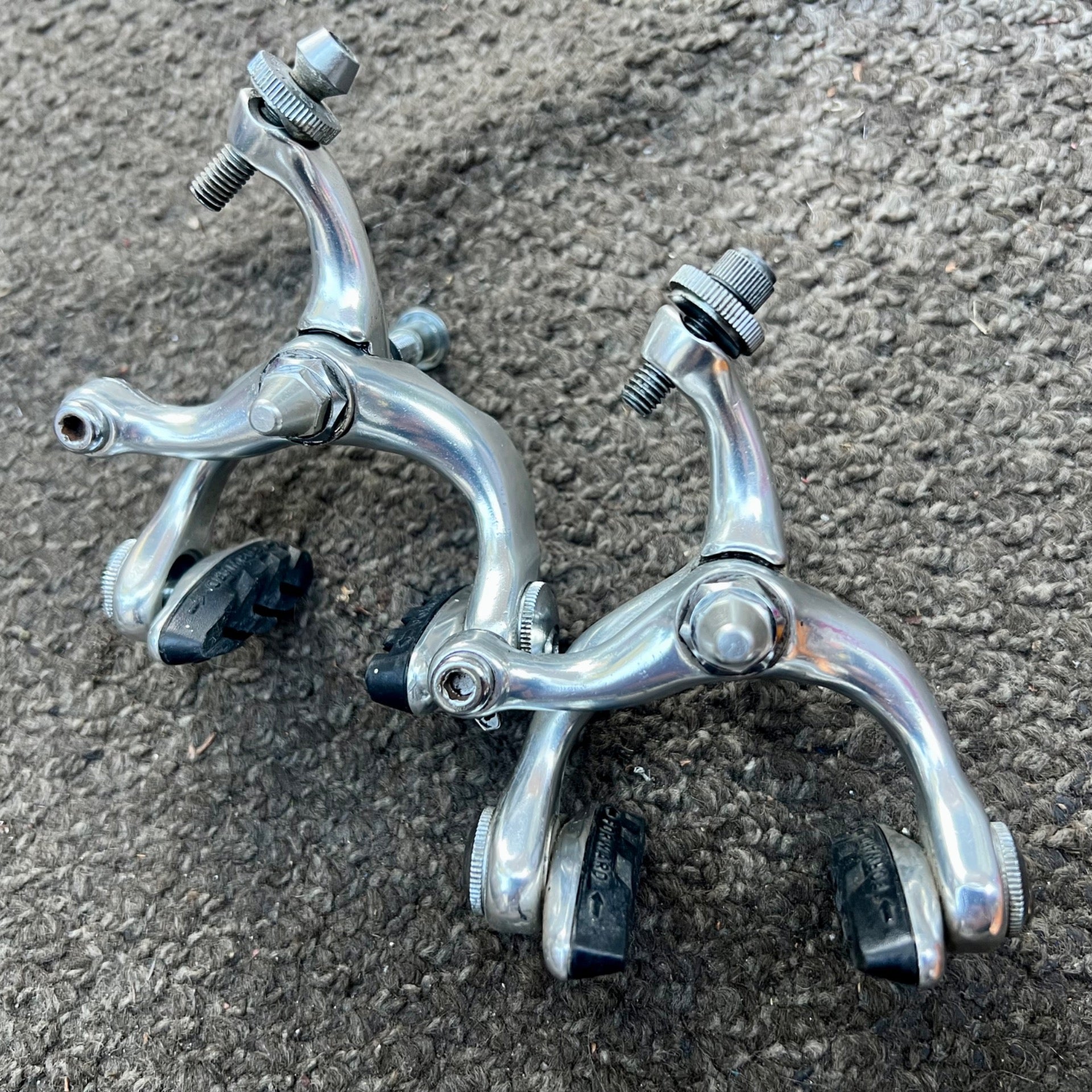 Dia Compe AC300G Side Pull Single Pivot Brake Set Brakes Vintage Silver Road 