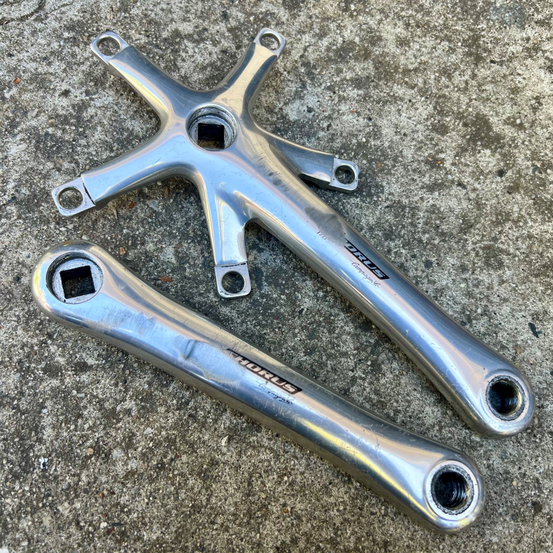 Campagnolo Chorus 170mm Crankset 135 BCD Vintage Road Bike Silver Aluminum Alloy
