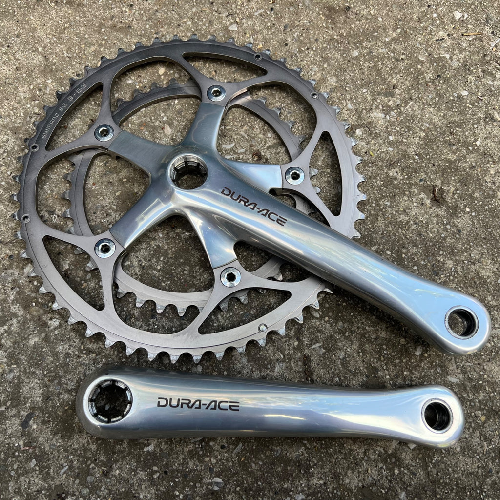 MINT Shimano Dura Ace FC-7701 172.5mm Crankset 53/39T Double 9 Speed Road Bike 