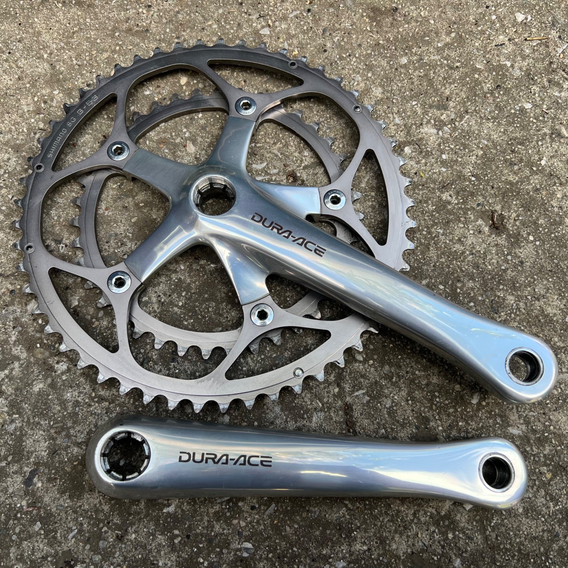 MINT Shimano Dura Ace FC-7701 172.5mm Crankset 53/39T Double 9 Speed Road Bike 