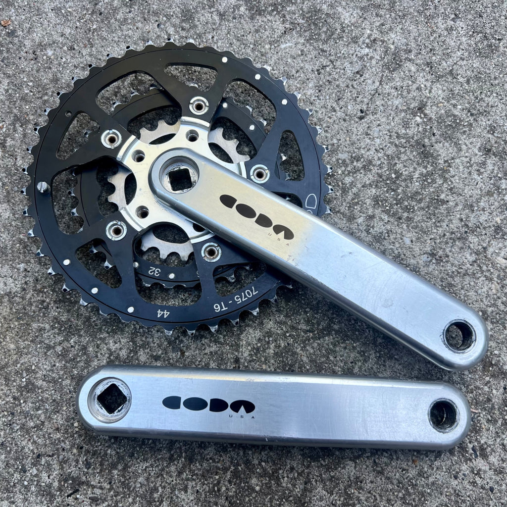 Cannondale CODA Crankset 175mm 44/32/22 Triple Silver Vintage Retro MTB USA 