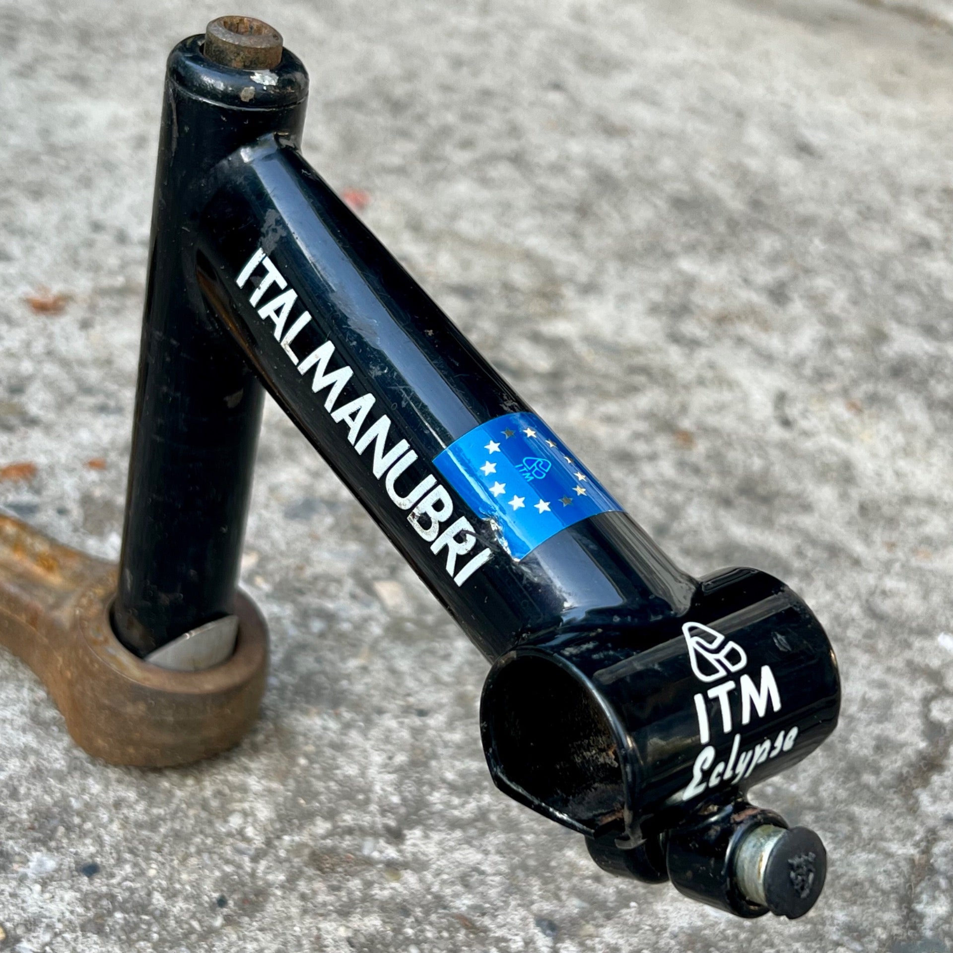 ITM Eclypse 25.4x120mm 1in Quill Stem Vintage Road Black Italmanubri Track 22.2