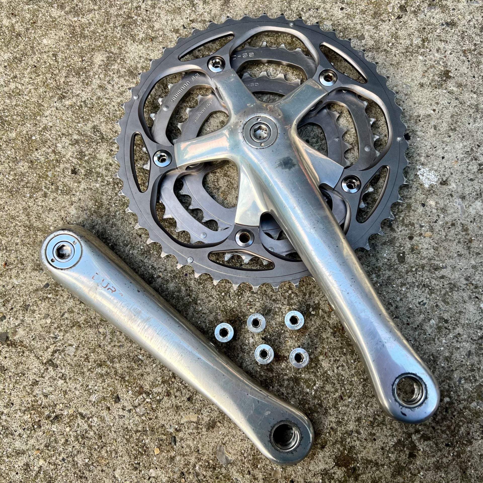 Shimano Dura Ace FC-7703 48-39-30 Triple Crankset 172.5mm Road Bike Silver 