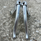 Used Shimano 600 AX Aero Brake Levers Vintage Retro Road Bike Drop Bar Silver Alloy-Bicycle Bin