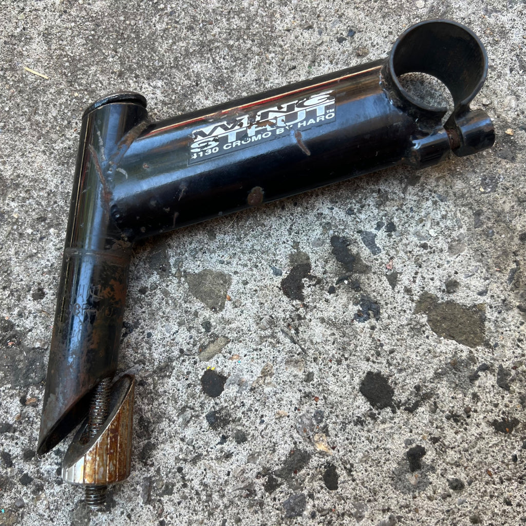 Haro Wing Strut Stem 1 1/8” 135x31.8mm Quill Steel Vintage Black MTB 4130 CRMO
