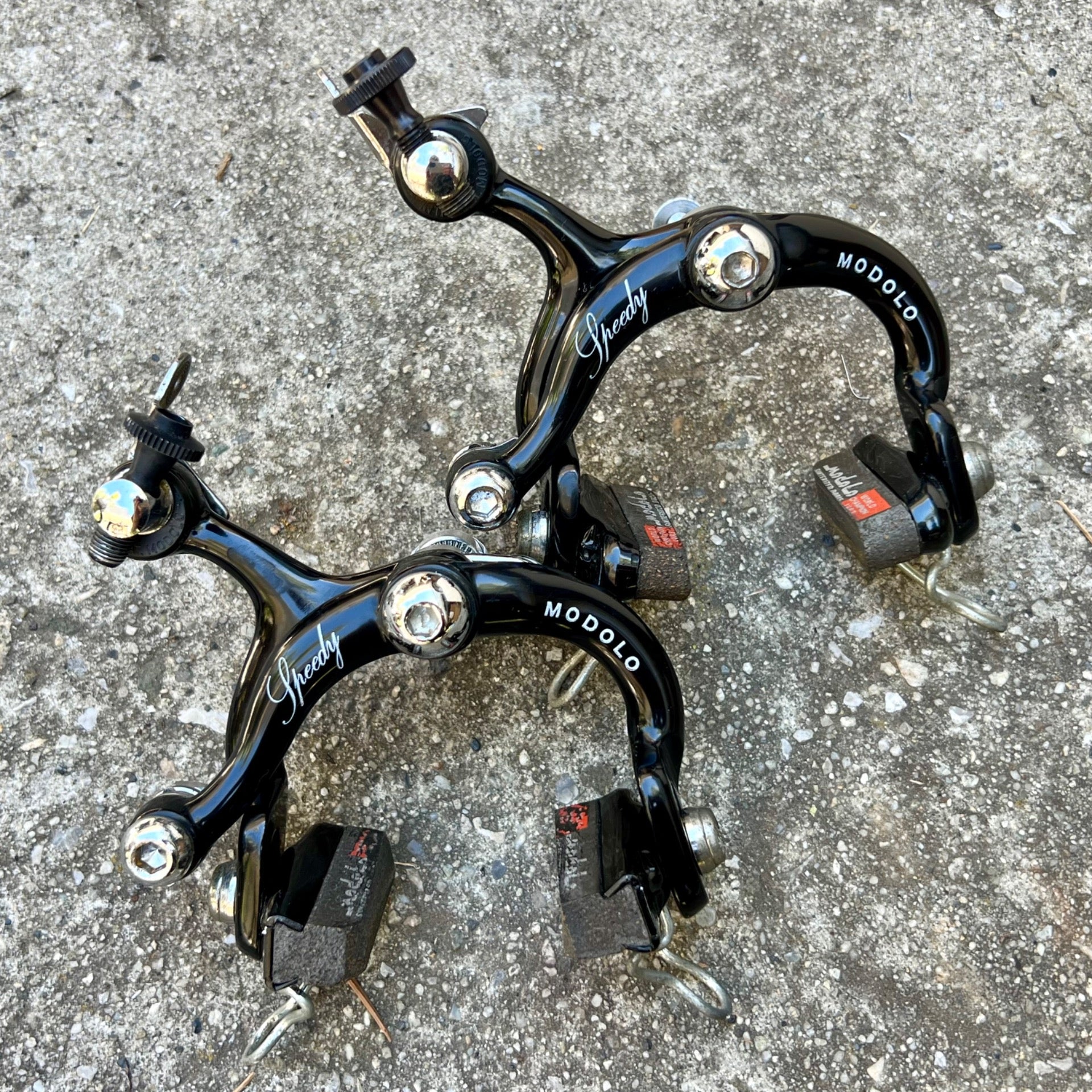 Modolo Speedy Road Bike Rim Brakes Black Front & Rear Vintage Retro