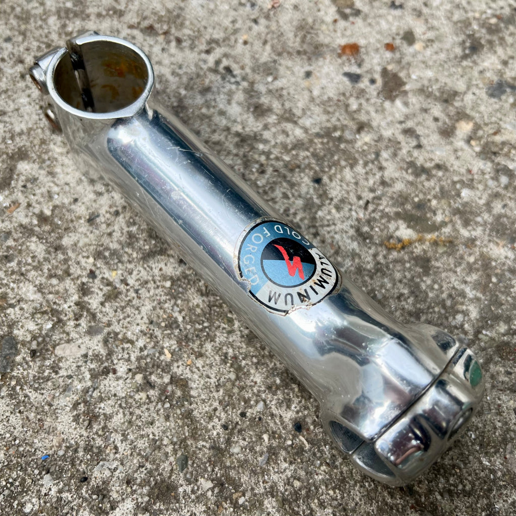 Specialized 25.4x135mm 1 1/8” Threadless Stem Vintage Retro MTB Mountain Silver 