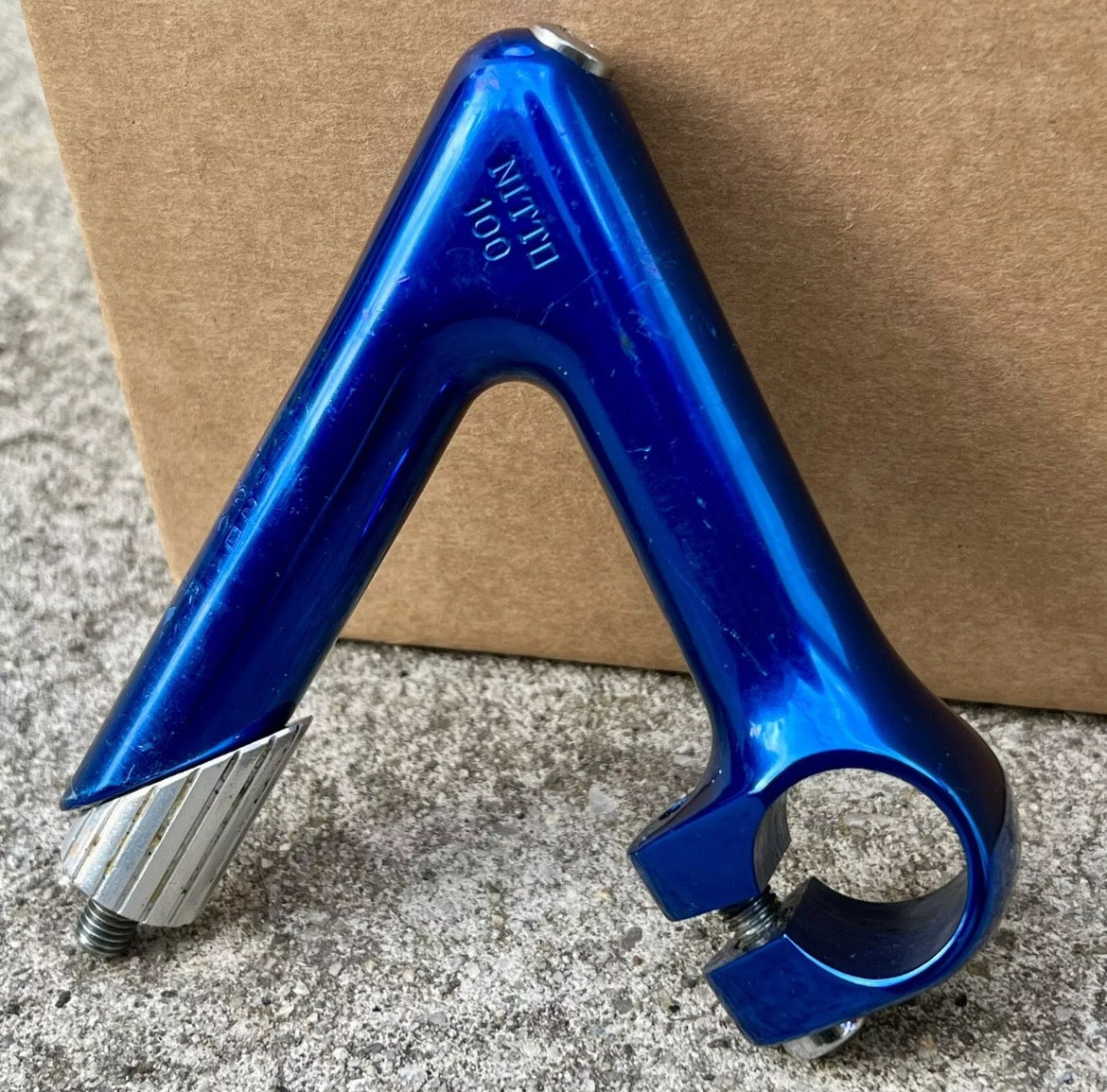 Nitto 100 Quill Stem 1” 25.4x100mm Blue Anodized Stem Track Road Bike Vintage