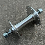 Used Bianchi Pista 100mm 32H Hole High Flange Front Hub Track Bolt On Silver Solid-Bicycle Bin