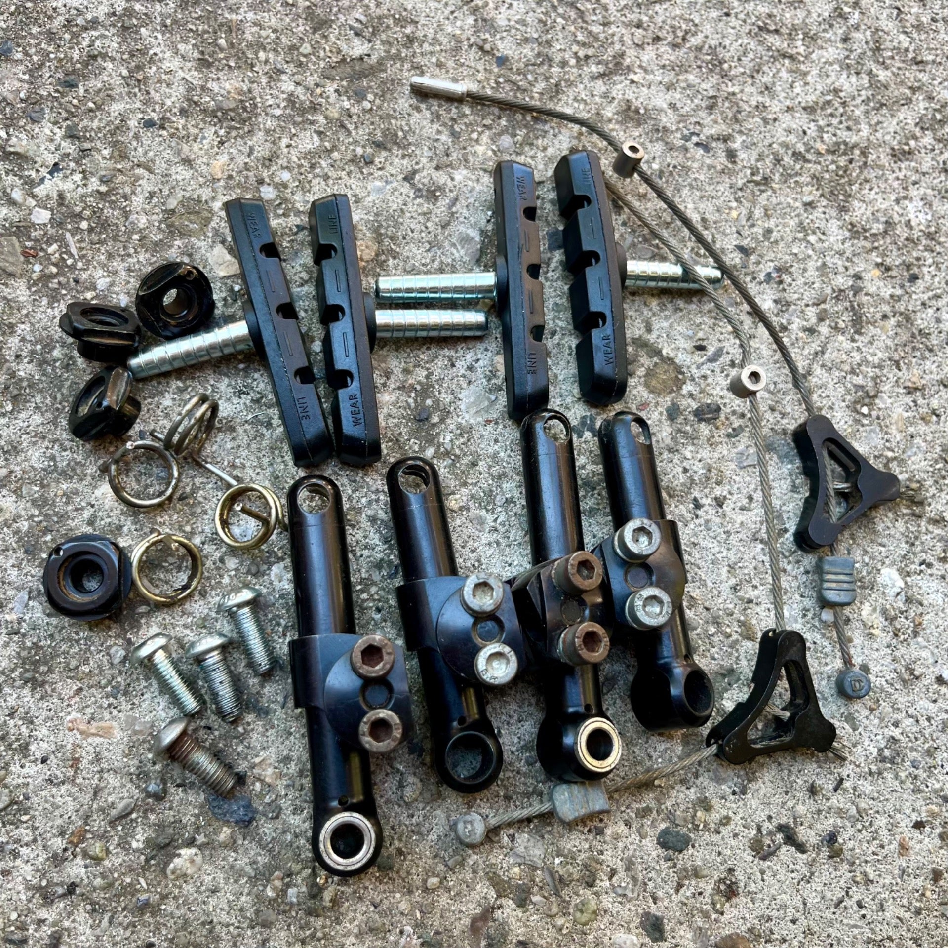 Avid Tri Align Cantilever Brakes Brake Set Vintage MTB Mountain Bike Black Ano