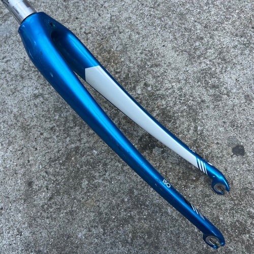 Used 2014 Trek Lexa Carbon Fork 700c 1 1/8” 9” Threadless Steerer Blue White Road-Bicycle Bin