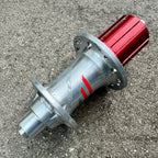 Used Bontrager Race X Lite 130mm 20H Hole Rear Hub 8/9/10 Speed Silver Red Road Bike-Bicycle Bin