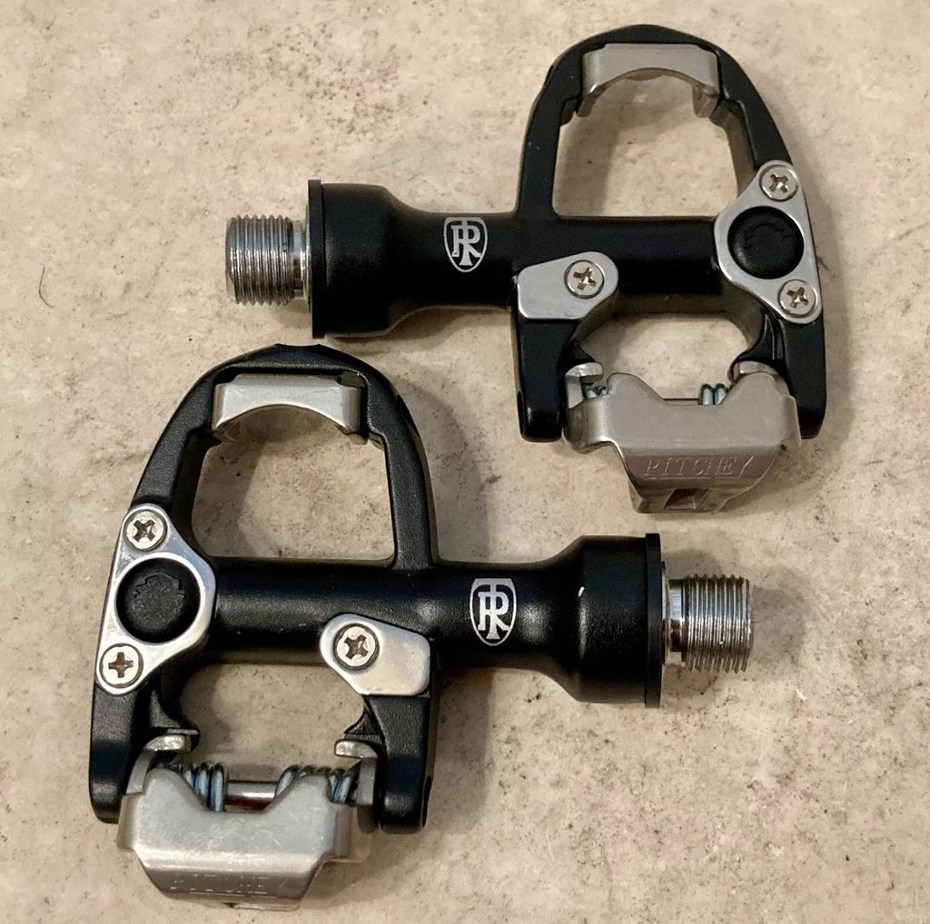 NOS NEW Ritchey Pro SPD-R Road Bike Clipless Pedals Vintage Matte Black Silver