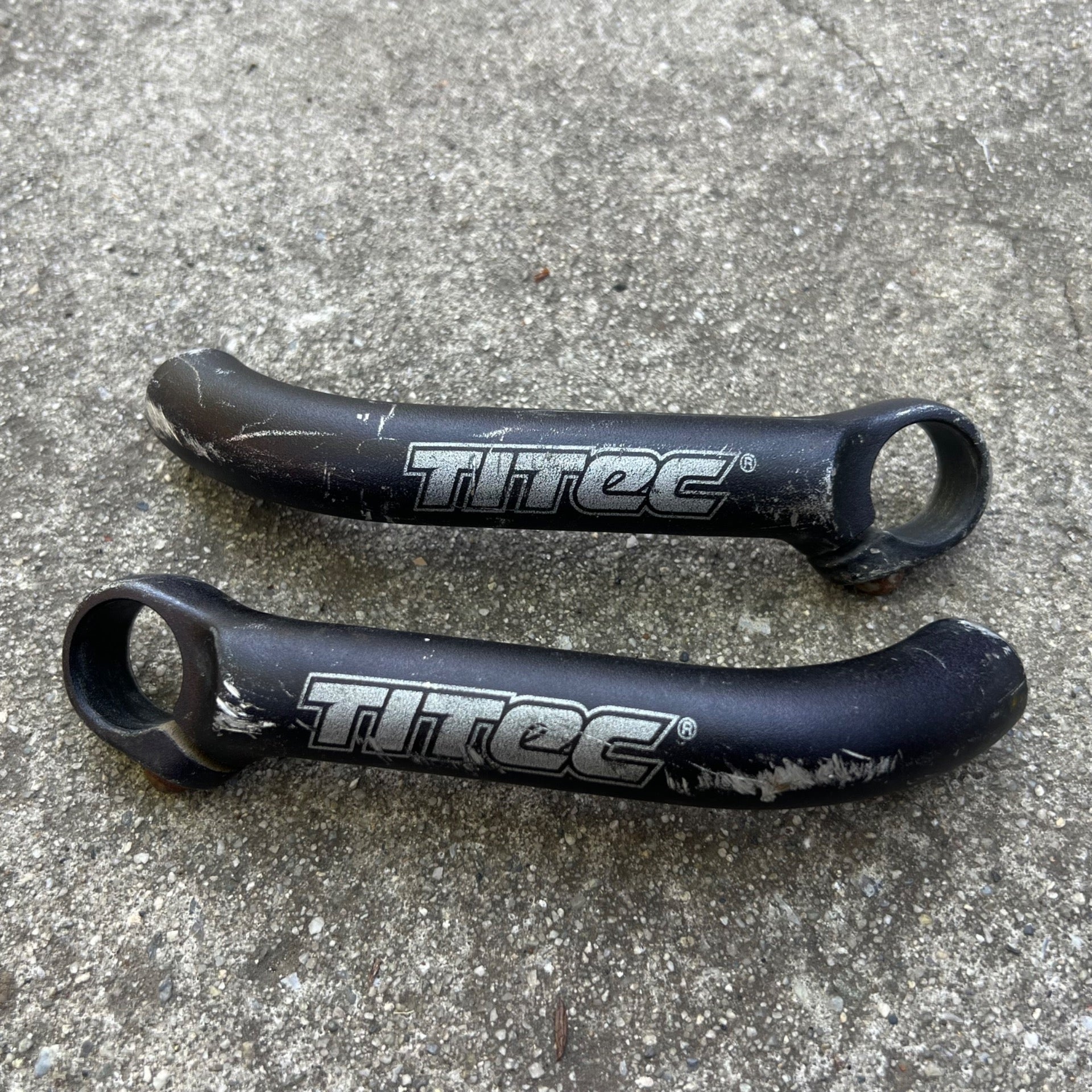 Titec Vintage Bar Ends 22.2 Retro MTB Mountain Bike Aluminum Silver Commuter 