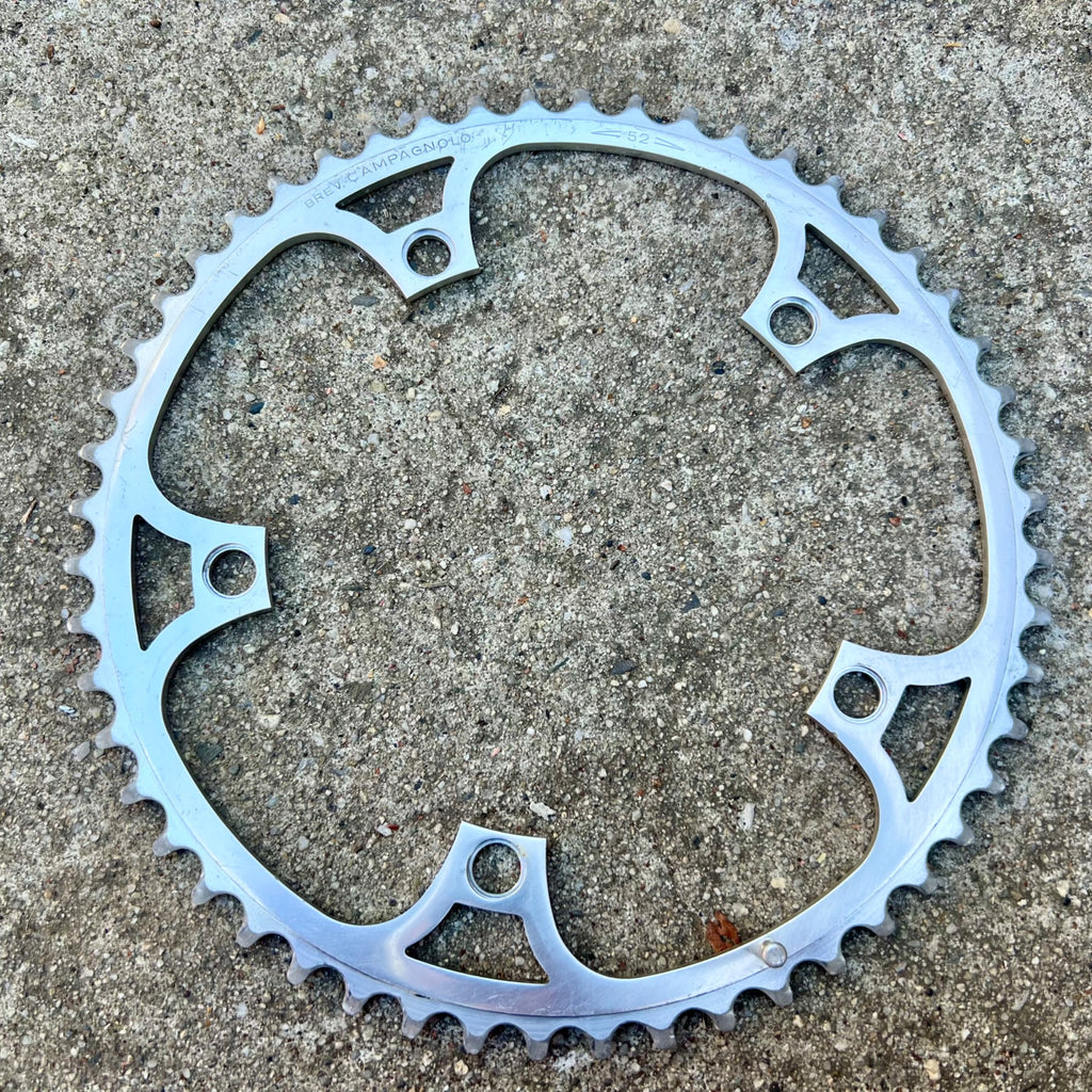 Campagnolo 144 BCD 52T Tooth Chainring 3/32” Vintage Big Ring Campy Silver Brev.