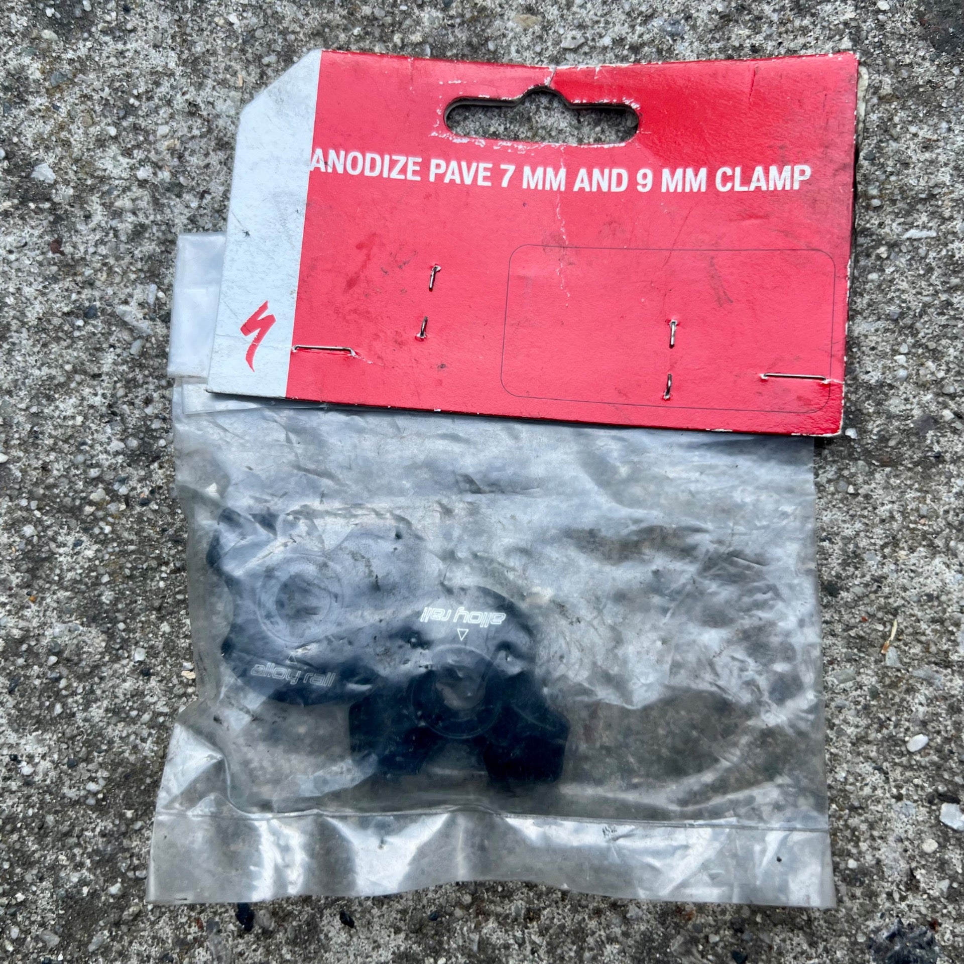 NEW Specialized 7mm 9mm Saddle Rail Clamp Seatpost Alloy Black Pave Road Oval 