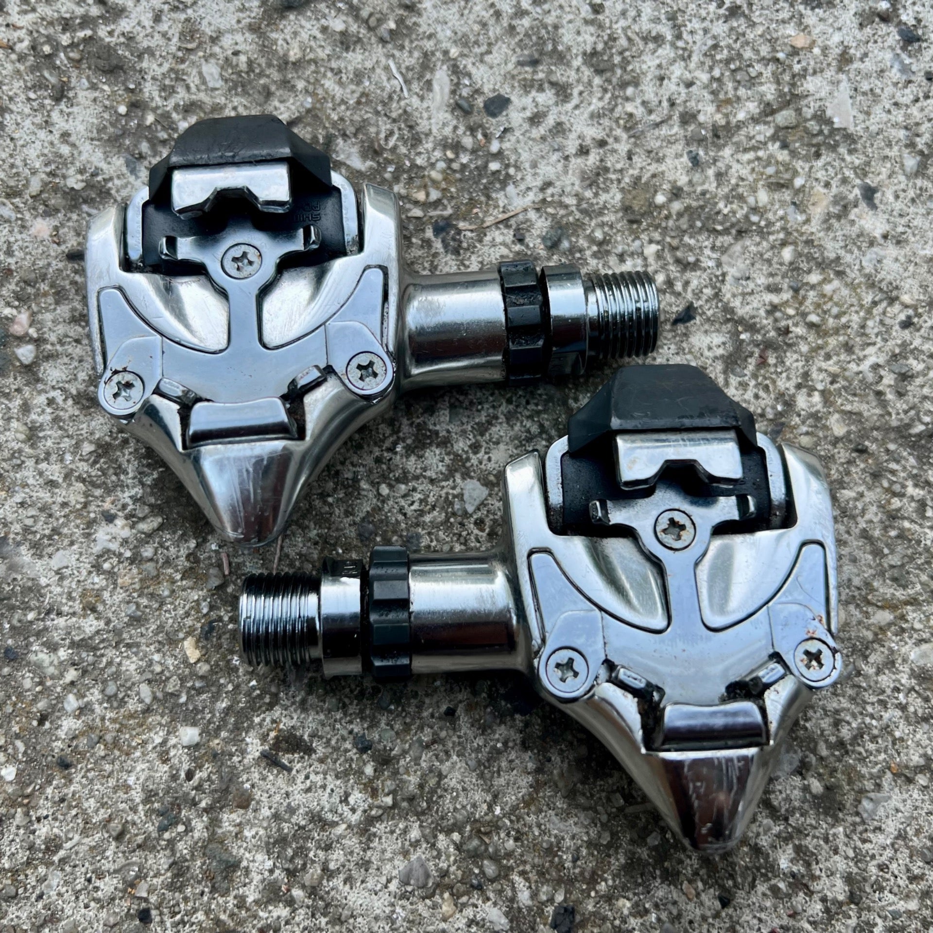 Smooth Shimano Dura Ace PD-7410 SPD Clipless Pedals Vintage Retro Road Bike 9/16
