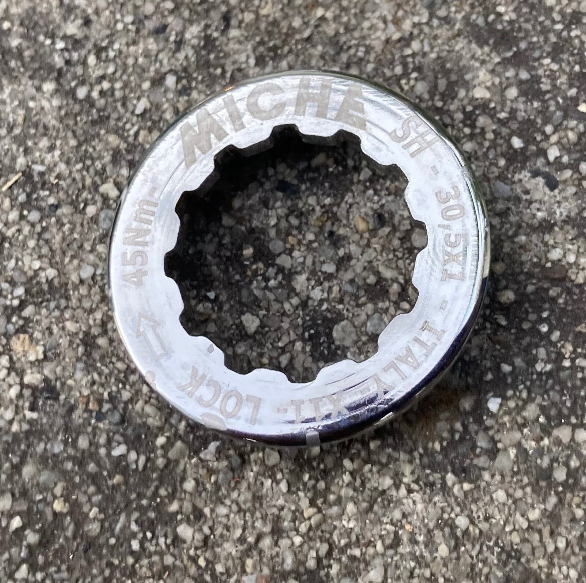 NICE Miche Cassette Lockring 30.5x1 For Shimano Freehubs Chrome 11 Tooth Cogs