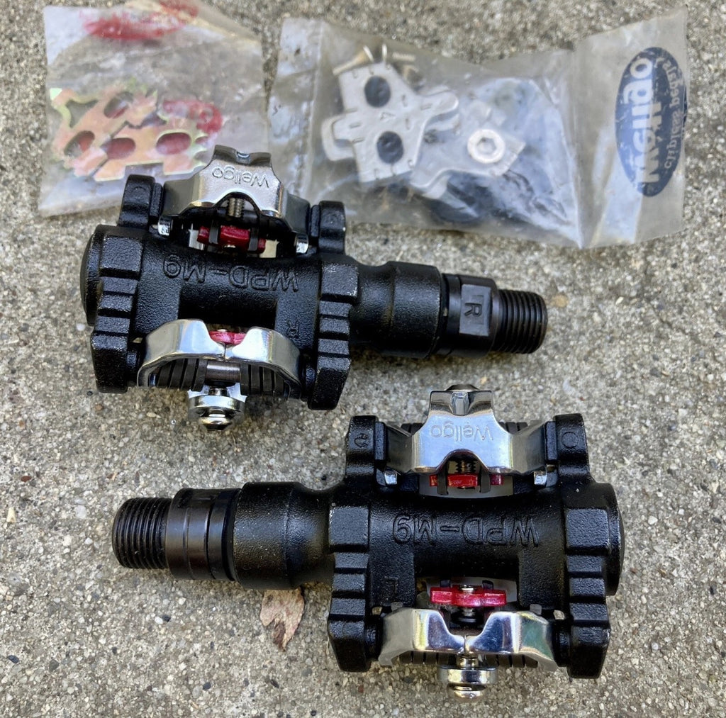 NOS NEW Wellgo WPD-M9 Clipless Pedals & Cleats MTB Gravel Vintage Retro