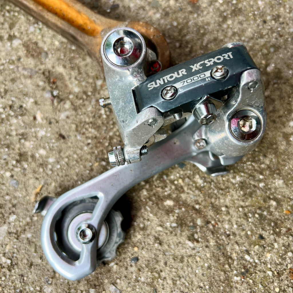 Used REBUILT Suntour XC Sport 7000 Rear Derailleur 6 Speed Vintage MTB Long Cage-Bicycle Bin