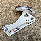 Used XLAB Turbo Triathlon Dual Bottle Cage Mount White Racing Road Bike TT TRI Alloy-Bicycle Bin