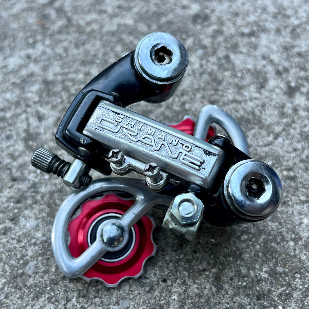 Used Shimano Crane Rear Derailleur Short Cage 5 Speed Black Vintage Road Bullseye-Bicycle Bin