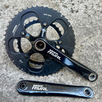 Used SRAM Rival GXP 24mm 34/50T 172.5mm Crankset Double Road Bike Black Aluminum 10sp-Bicycle Bin